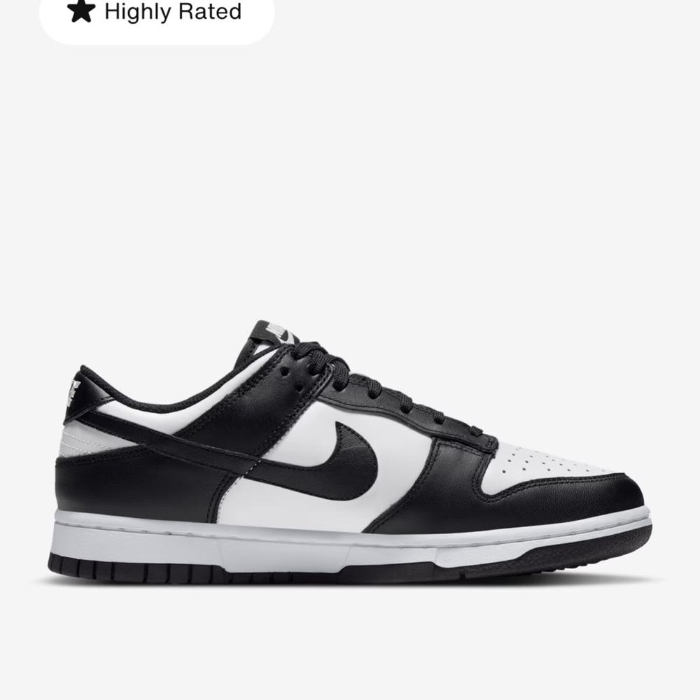 New Nike Classic Black and White Low-Tops pandas  9 M, 10.5W no tags w/box